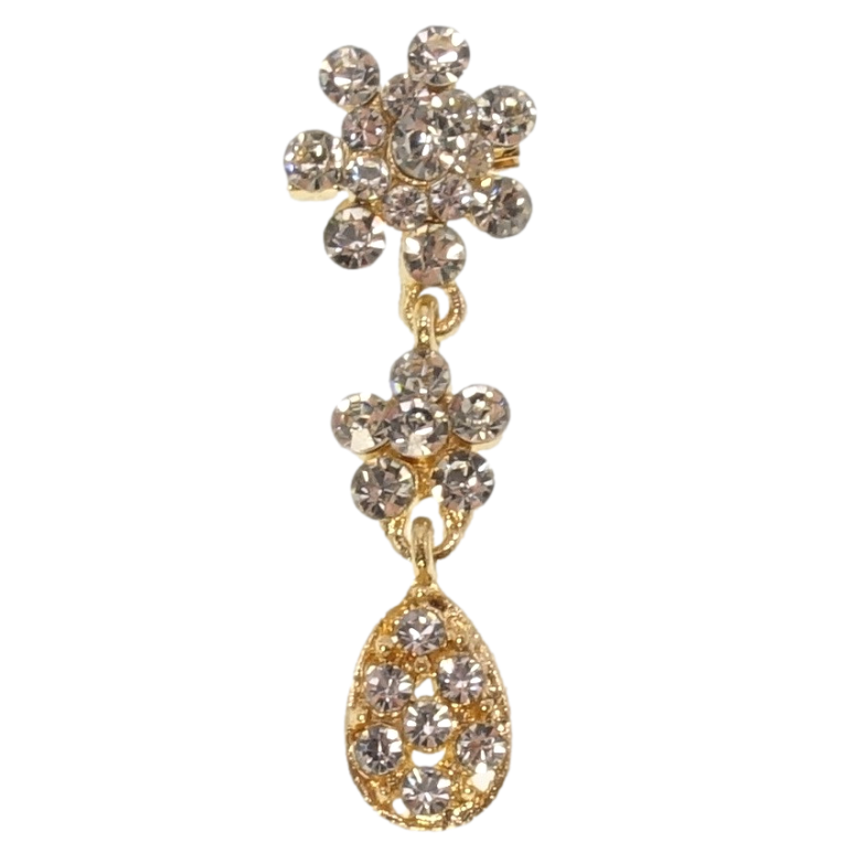 Брошка Квіточки зі страз фото №1