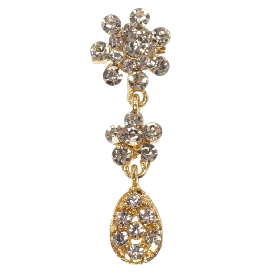 Брошка Квіточки зі страз фото №1