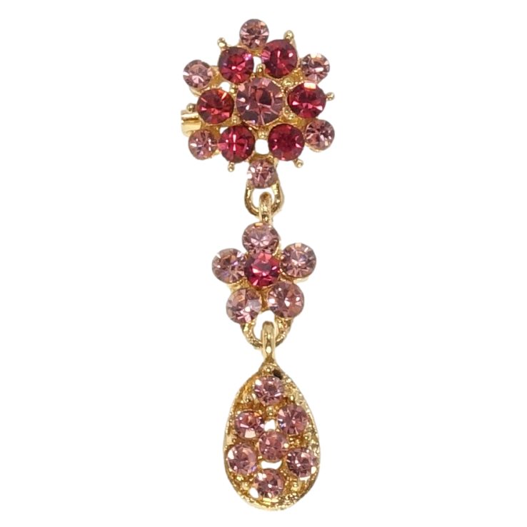 Брошка Квіточки з рожевих страз фото №18 Брошка Квіточки з рожевих страз фото №18