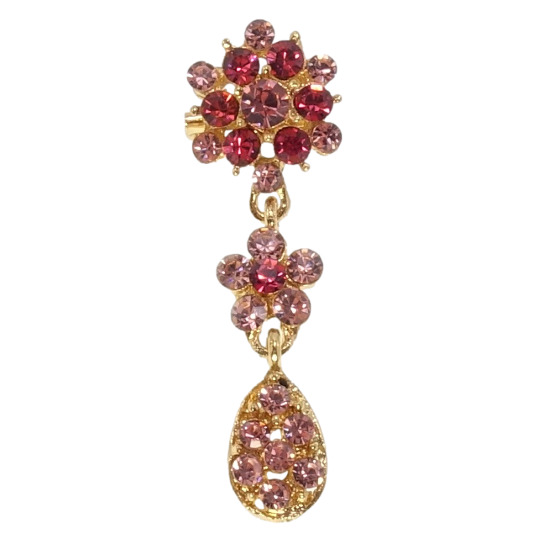 Брошь Цветочки из розовых страз фото №1 Брошь Цветочки из розовых страз фото №1