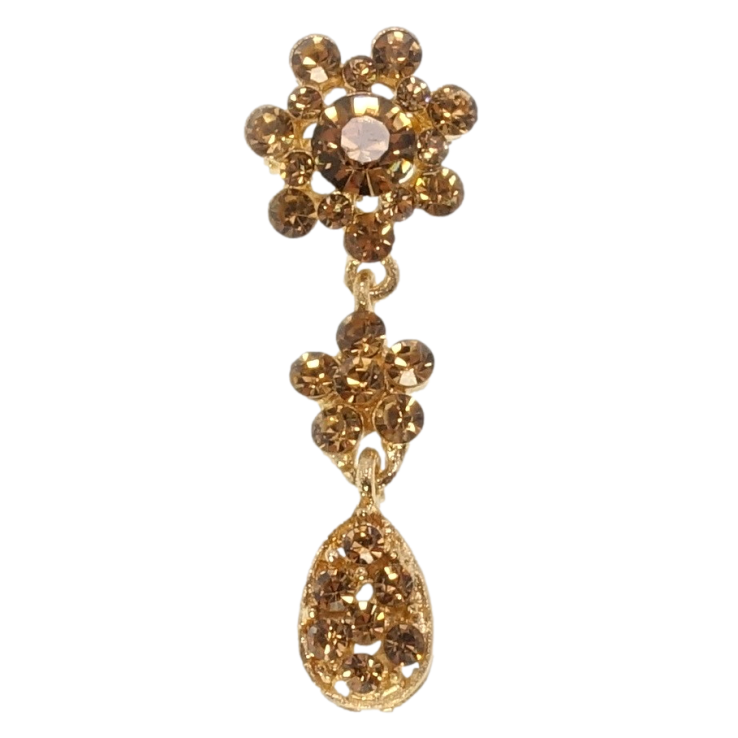 Брошка Квіточки з коричневих страз фото №19 Брошка Квіточки з коричневих страз фото №19