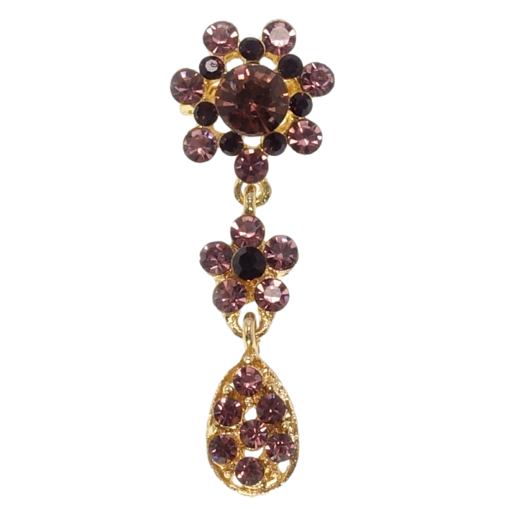 Брошка Квіточки з бордових страз фото №20 Брошка Квіточки з бордових страз фото №20