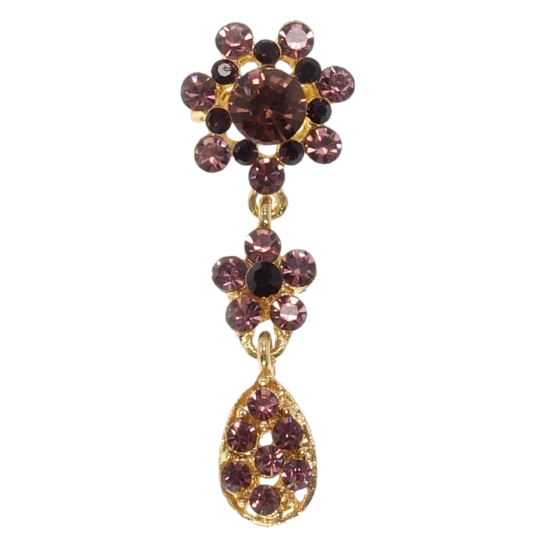 Брошь Цветочки из бордовых страз фото №1 Брошь Цветочки из бордовых страз фото №1