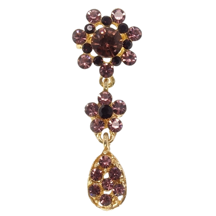 Брошь Цветочки из бордовых страз фото №1 Брошь Цветочки из бордовых страз фото №1