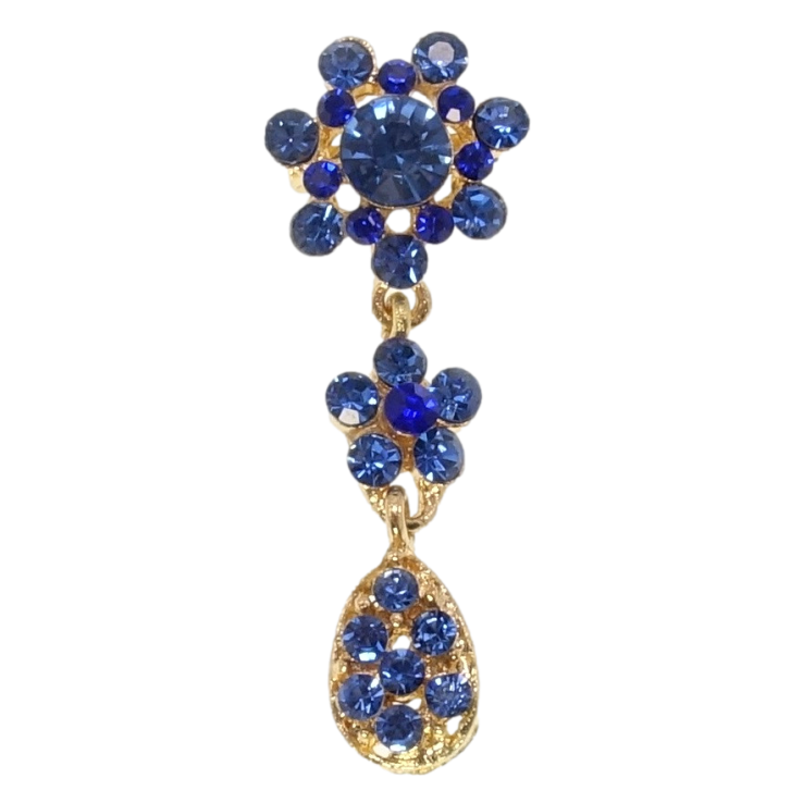 Брошка Квіточки із синіх страз фото №23 Брошка Квіточки із синіх страз фото №23