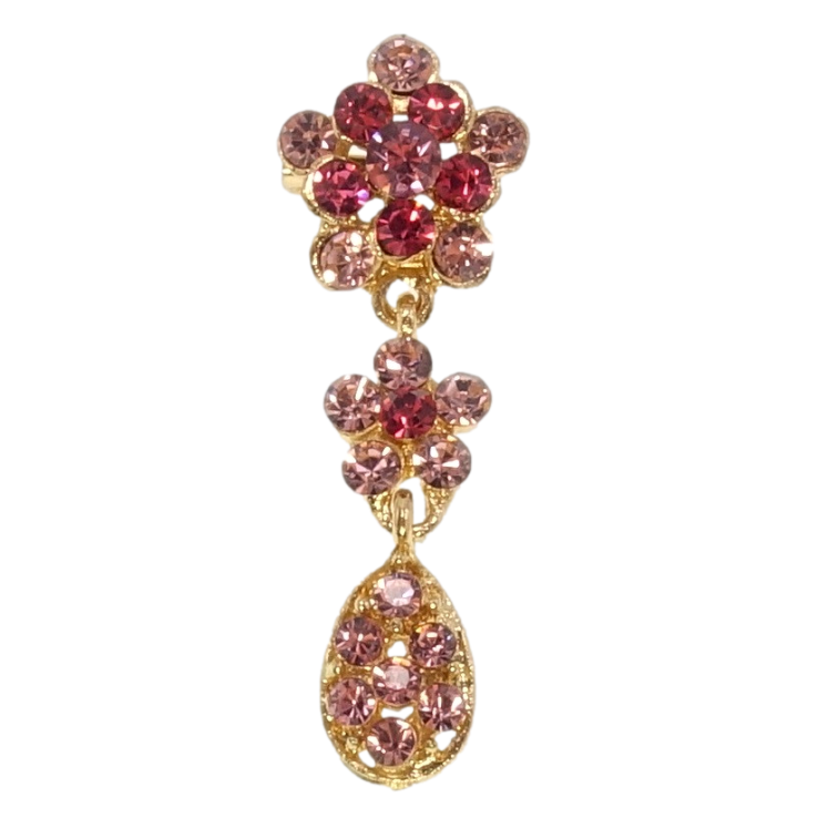 Брошка Квіточки з рожевих страз фото №10 Брошка Квіточки з рожевих страз фото №10