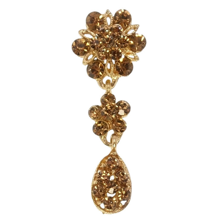 Брошка Квіточки з коричневих страз фото №14 Брошка Квіточки з коричневих страз фото №14