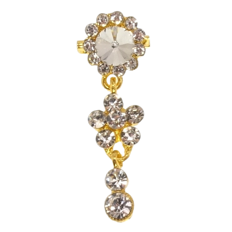 Брошка Кристальні квіточки підвіски зі страз фото №1