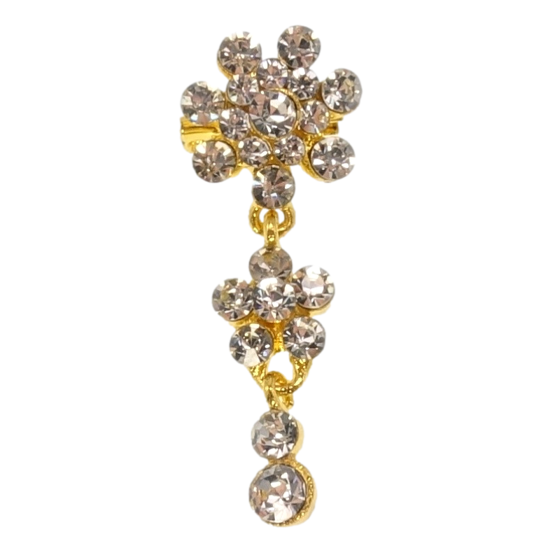 Брошка Кристальні квіточки підвіски зі страз фото №8 Брошка Кристальні квіточки підвіски зі страз фото №8