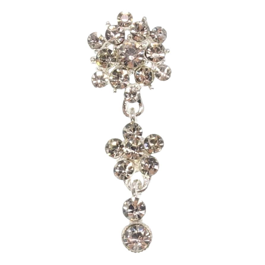 Брошка Кристальні квіточки підвіски зі страз фото №1