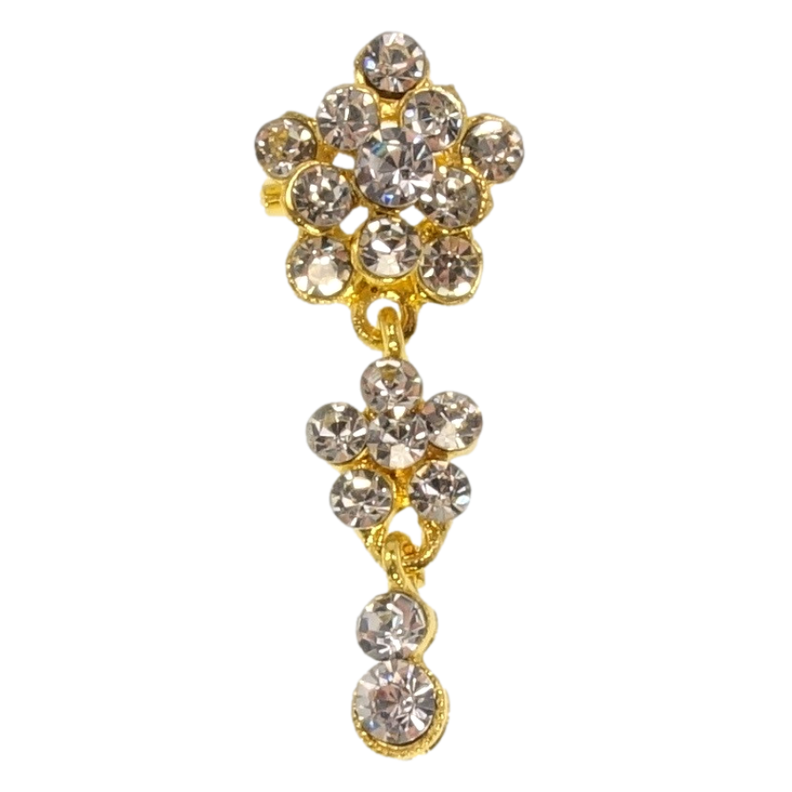 Брошка Кристальні квіточки підвіски зі страз фото №1