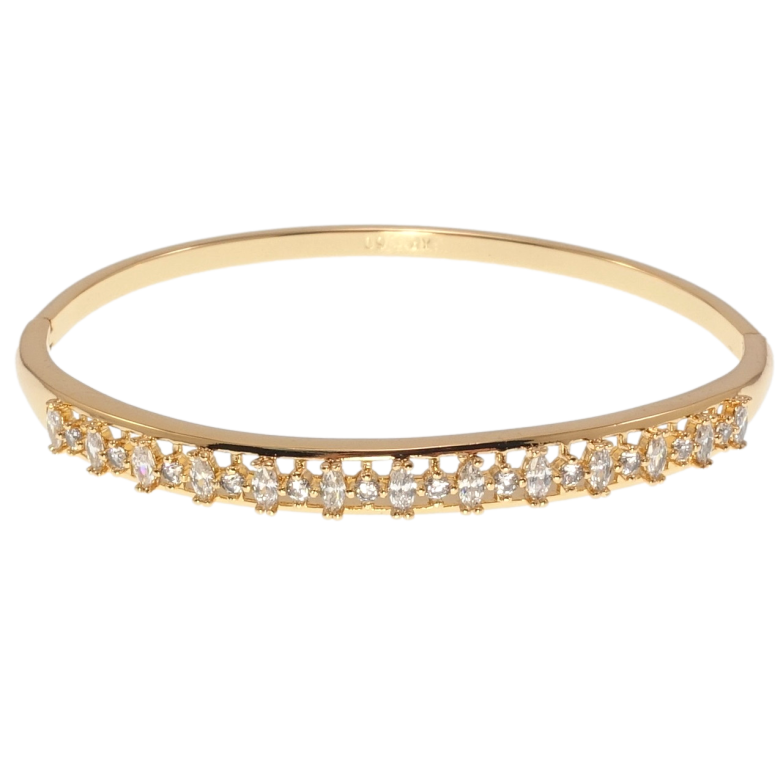 Браслет Xuping Позолота 18K Дорожка кристаллов ø 6см фото №1