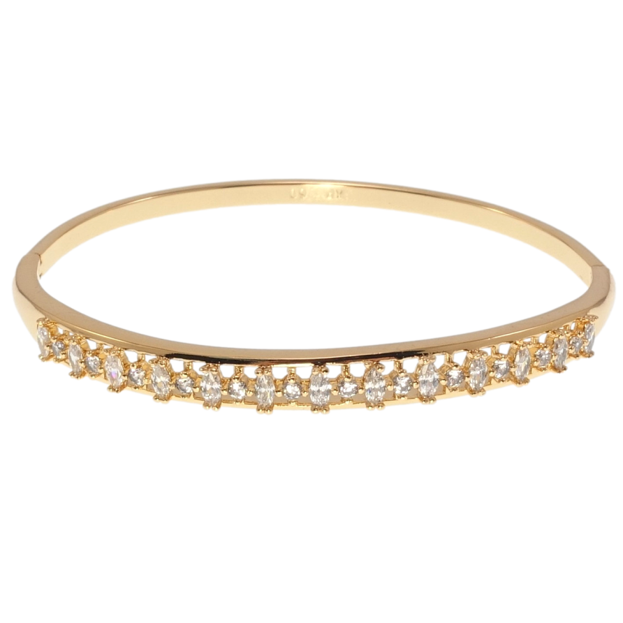 Браслет Xuping Позолота 18K Доріжка кристалів ø 6см фото №1