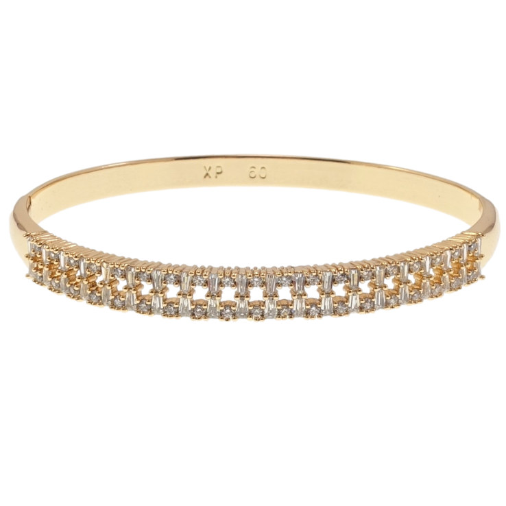 Браслет Xuping Позолота 18K Дорожка кристаллов змейка ø 6см фото №24