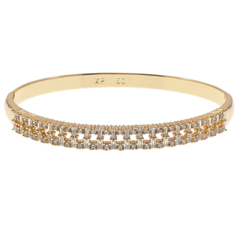 Браслет Xuping Позолота 18K Доріжка кристалів змійка ø 6см фото №6