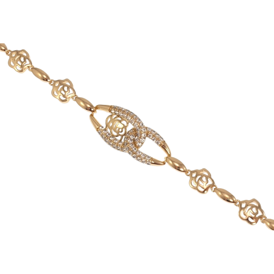 Браслет Xuping Позолота 18K Роза з петельками з цирконієм довжина з дод. замком 17,19см х 4-13мм фото №1