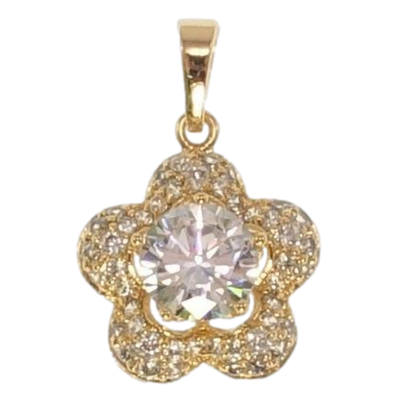 Кулон Xuping Позолота 18K Квіточка з цирконієм фото №1 Кулон Xuping Позолота 18K Квіточка з цирконієм фото №1