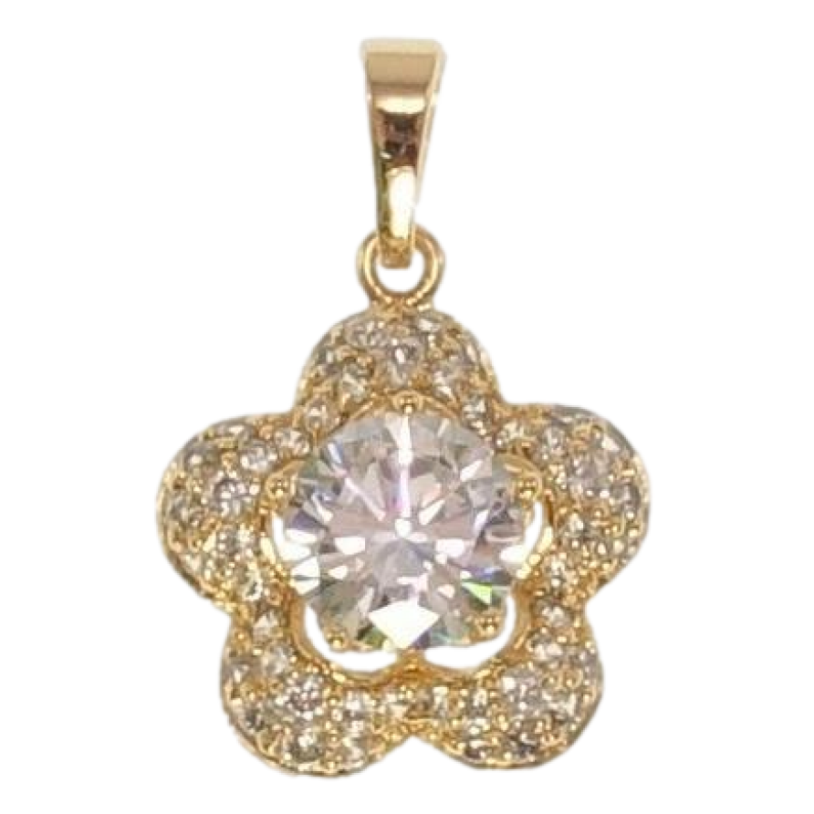 Кулон Xuping Позолота 18K Квіточка з цирконієм фото №1 Кулон Xuping Позолота 18K Квіточка з цирконієм фото №1