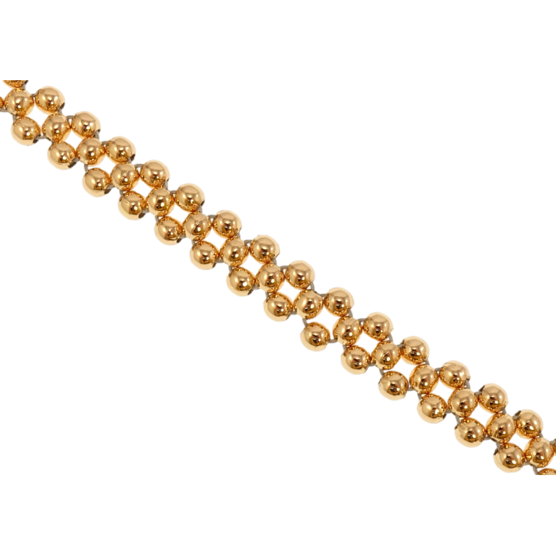 Браслет Xuping Позолота 18K Декоративне плетіння з намистин довжина з дод. ланцюжком 17,5-21см х 9мм фото №1