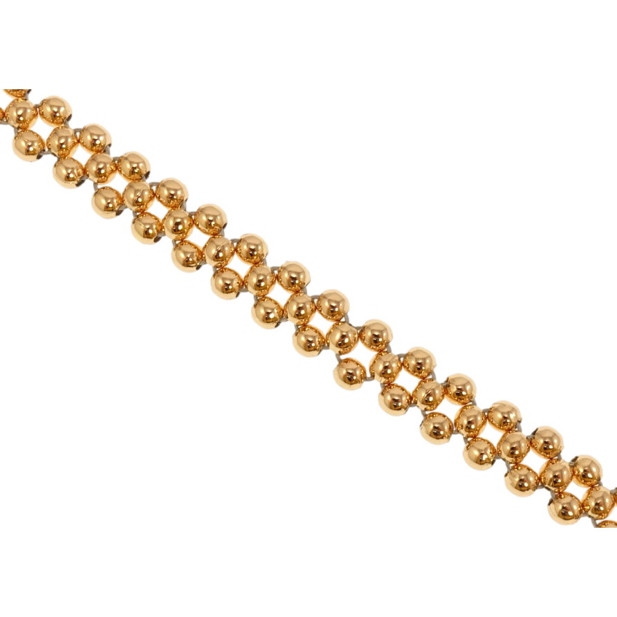 Браслет Xuping Позолота 18K Декоративное плетение из бусин длина с доп.цепочкой 17,5-21см х 9мм фото №1