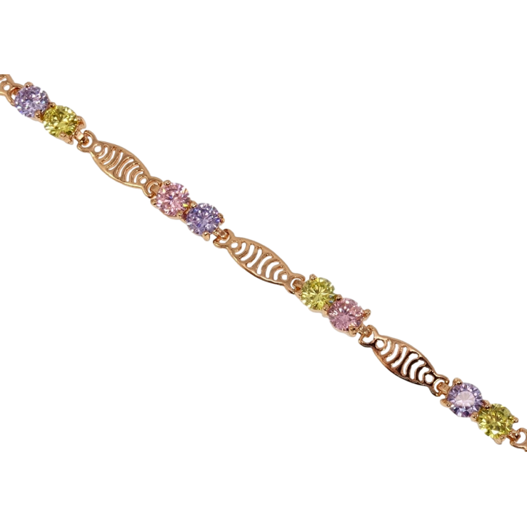 Браслет Xuping Позолота РВ Дует кольорових кристалів довжина з доп.замком 16.5,20см х 5мм фото №4 Браслет Xuping Позолота РВ Дует кольорових кристалів довжина з доп.замком 16.5,20см х 5мм фото №4