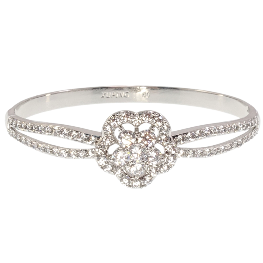 Браслет Xuping Родій Квіточка інкрустація цирконій ø 6см фото №1