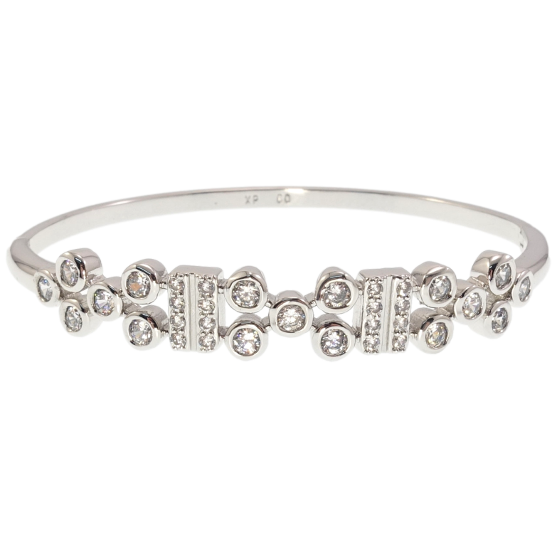 Браслет Xuping Родій Декоративний розсип цирконію ø 6см фото №1