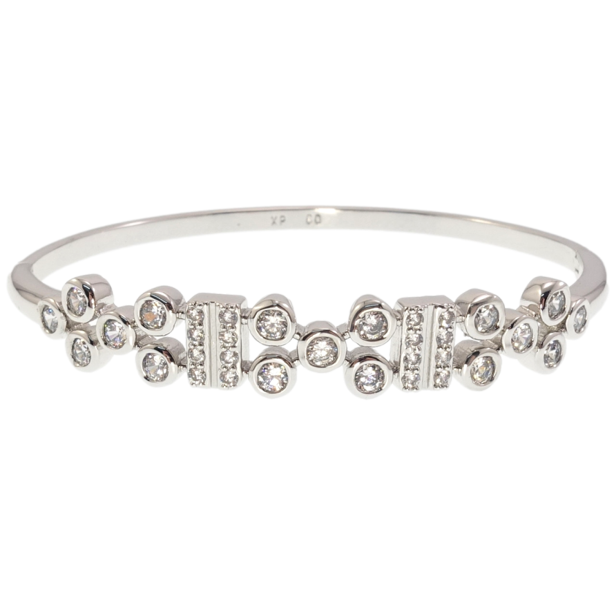 Браслет Xuping Родий Декоративная россыпь циркония ø 6см фото №1