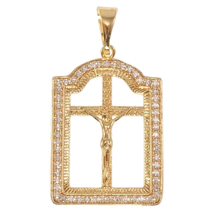 Кулон Xuping M&L Колір 18K Декоративний Хрест із Розп'яттям у рамочці фото №13