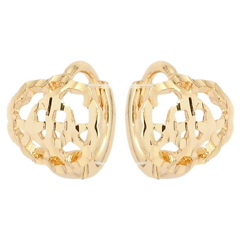 Сережки Xuping M&L Колір 18K колечка Декоративні квіточки фото №1 Сережки Xuping M&L Колір 18K колечка Декоративні квіточки фото №1