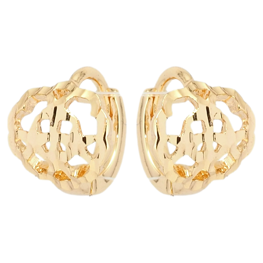 Сережки Xuping M&L Колір 18K колечка Декоративні квіточки фото №1 Сережки Xuping M&L Колір 18K колечка Декоративні квіточки фото №1