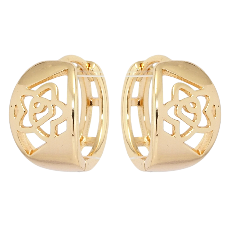 Сережки Xuping M&L Колір 18K колечка Різний квітковий орнамент фото №7 Сережки Xuping M&L Колір 18K колечка Різний квітковий орнамент фото №7