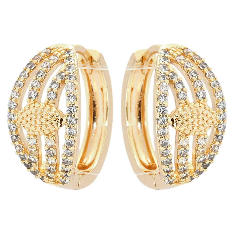 Серьги Xuping M&L Цвет 18K колечки Изящные овалы фото №1 Серьги Xuping M&L Цвет 18K колечки Изящные овалы фото №1