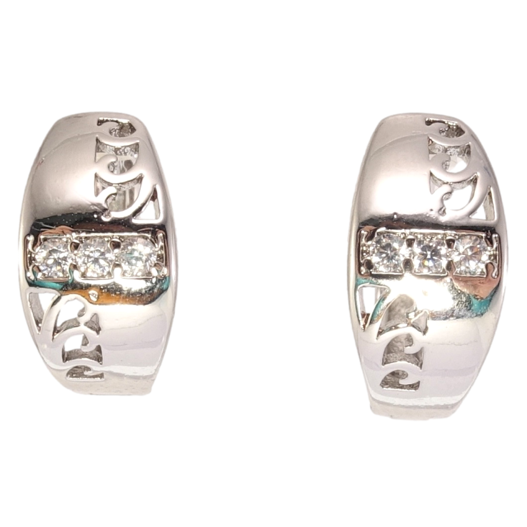 Сережки Xuping M&L Колір Родій колечка Різний орнамент із вставками цирконію візерунок на один бік фото №13 Сережки Xuping M&L Колір Родій колечка Різний орнамент із вставками цирконію візерунок на один бік фото №13