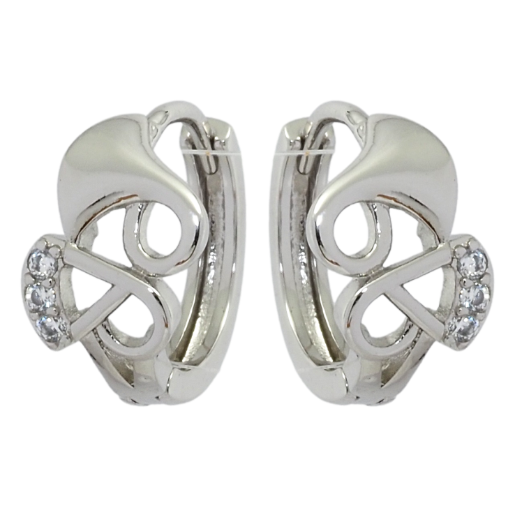 Сережки Xuping M&L Колір Родій колечка Фантазійний орнамент фото №12 Сережки Xuping M&L Колір Родій колечка Фантазійний орнамент фото №12