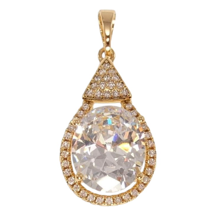 Кулон Xuping Позолота 18K Краплястий кулон з кристалом фото №5 Кулон Xuping Позолота 18K Краплястий кулон з кристалом фото №5