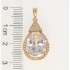 Кулон Xuping Позолота 18K Каплевидный кулон с кристаллом фото №2