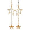 Сережки Xuping колір 18K з кристалами Swarovski пусети "Зоряні підвіски з кристалом Topaz" фото №2