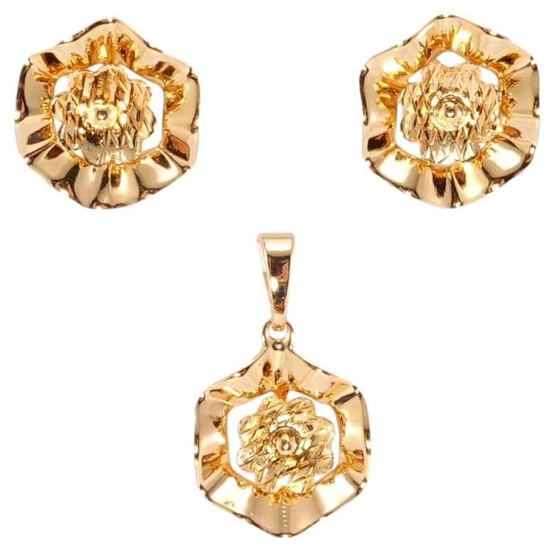 Набір Xuping Позолота 18K Сережки Кулон Декоративні квіточки фото №1