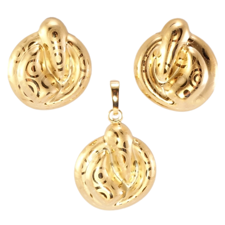 Набор Xuping Позолота 18K Серьги Кулон Фигурные с узором напылением фото №1