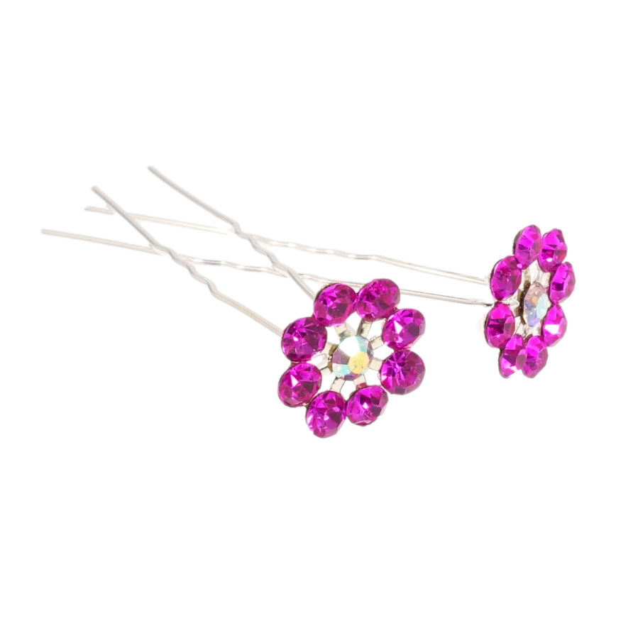 Шпилька для волосся Малинова квіточка зі страз ø 16мм (ціна за одну штуку) фото №1 Шпилька для волосся Малинова квіточка зі страз ø 16мм (ціна за одну штуку) фото №1