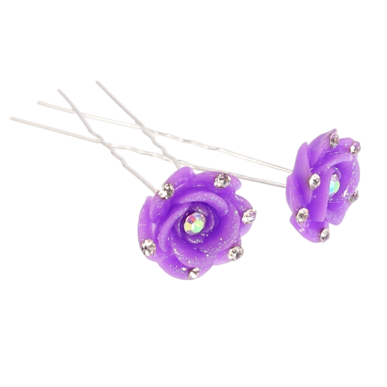 Шпилька для волосся Бузова троянда зі стразами ø 17мм (ціна за одну штуку) фото №1 Шпилька для волосся Бузова троянда зі стразами ø 17мм (ціна за одну штуку) фото №1