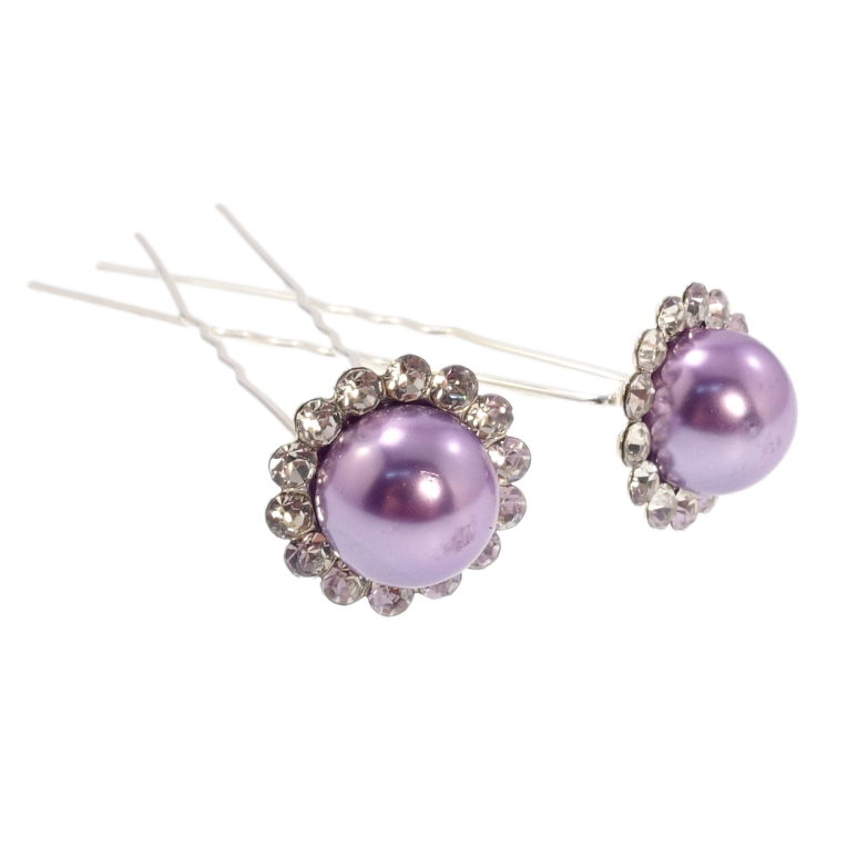 Шпилька для волосся Бузова квітка зі стразами ø 18мм (ціна за одну штуку) фото №1 Шпилька для волосся Бузова квітка зі стразами ø 18мм (ціна за одну штуку) фото №1