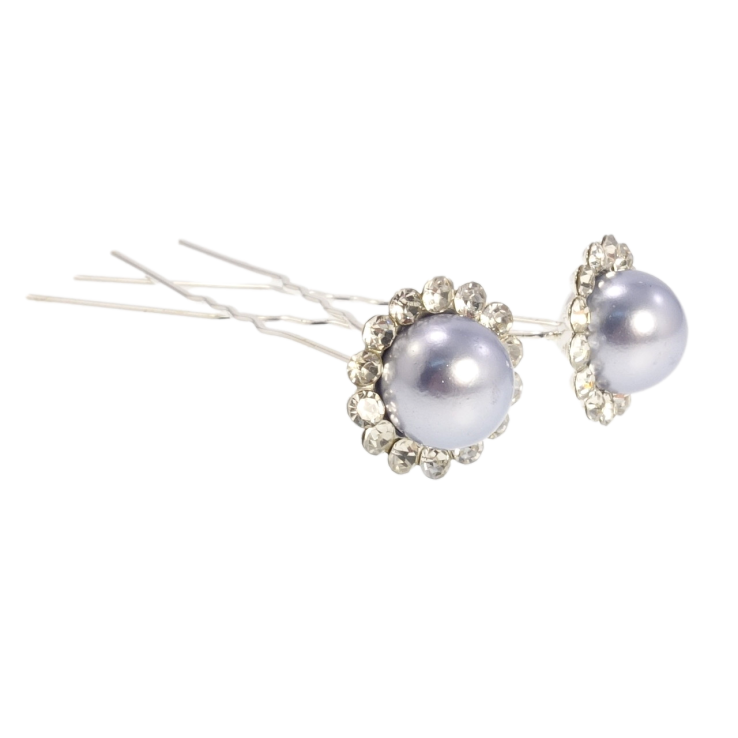 Шпилька для волосся Сіра квітка зі стразами ø 18мм (ціна за одну штуку) фото №4 Шпилька для волосся Сіра квітка зі стразами ø 18мм (ціна за одну штуку) фото №4