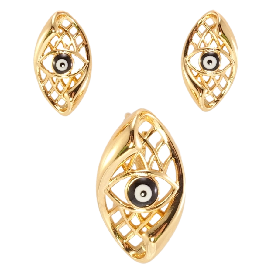 Набор Xuping Позолота 18K Серьги Кулон Оберег Глаз Фатимы фото №1