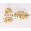 Набор Xuping Позолота 18K Серьги Кулон Оберег Глаз Фатимы фото №2