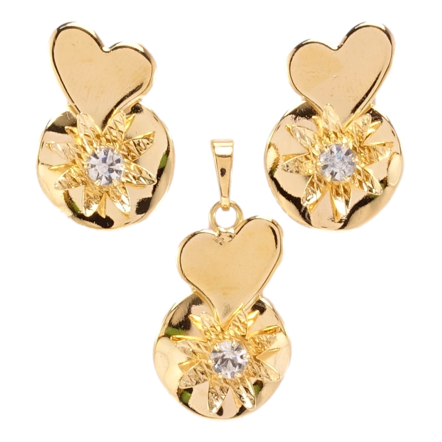 Набір Xuping Позолота 18K Сережки Кулон Романтика фото №1