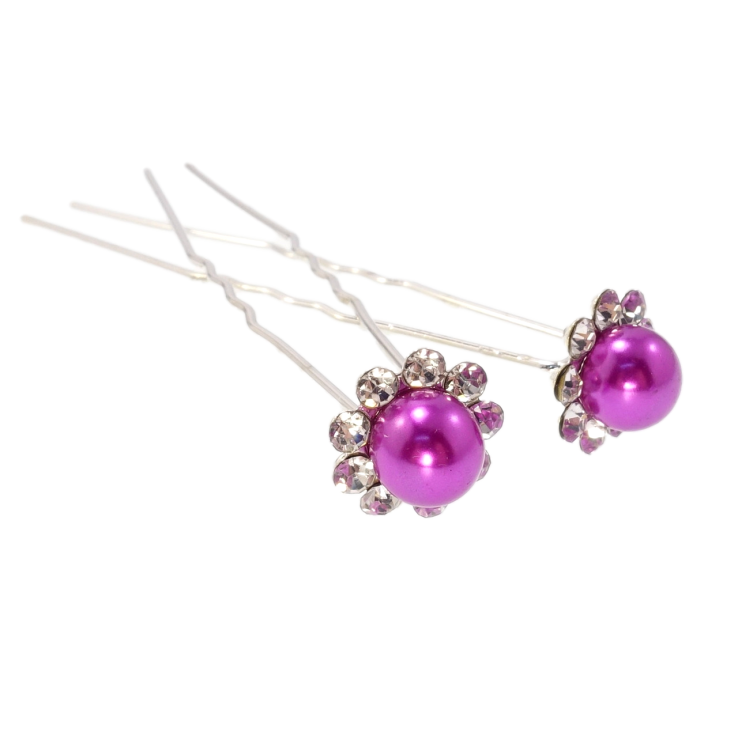 Шпилька для волосся Яскраво малинова квітка в обрамленні страз ø 13мм (ціна за одну штуку) фото №6 Шпилька для волосся Яскраво малинова квітка в обрамленні страз ø 13мм (ціна за одну штуку) фото №6