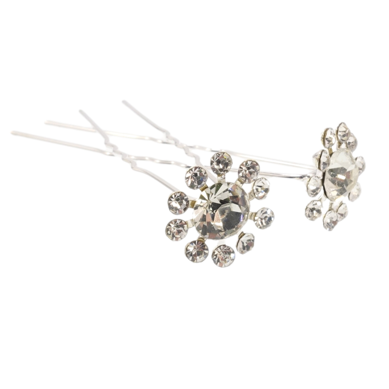 Шпилька для волос Цветок из страз ø 20мм (цена за одну штуку) фото №10