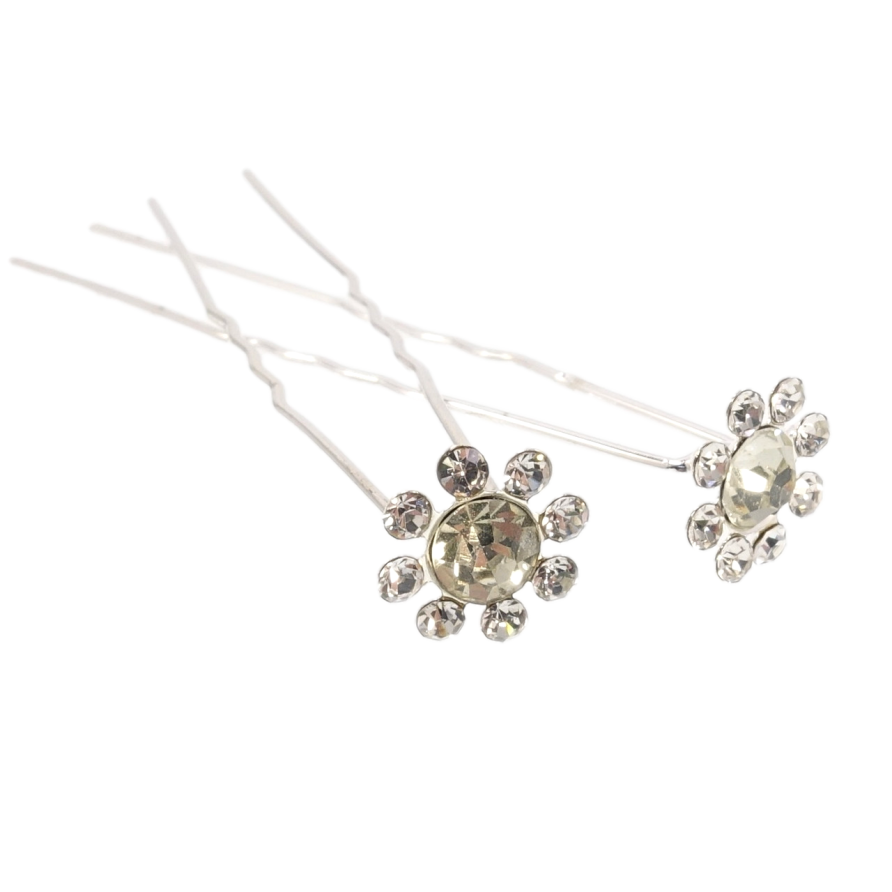 Шпилька для волосся Квітка зі страз ø 11мм (ціна за одну штуку) фото №1 Шпилька для волосся Квітка зі страз ø 11мм (ціна за одну штуку) фото №1